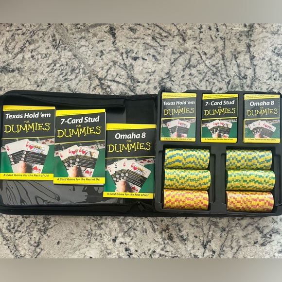 Poker Set For Dummies with Rule Books: Texas Hold'em 7-Card Stud Omaha 8 - Picture 14 of 15